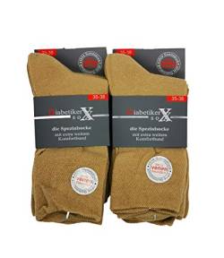 Diabetiker Socken ohne Gummi extra venenfreundlich ohne Naht 97% Baumwolle 6 Paar Damensocken Beige 35-38 von Schenk