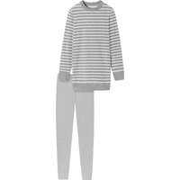 SCHIESSER Casual Essentials Schlafanzug, Streifen-Design, für Damen, grau, 40 von Schiesser