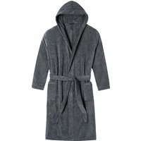 SCHIESSER Essentials Bademantel, Kapuze, 3/4-Länge, für Herren, grau, M von Schiesser