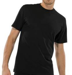 Schiesser 2 Stück American T-Shirt Rundhals Herren T-Shirt - Schwarz: Größe: L (Gr.6) von Schiesser