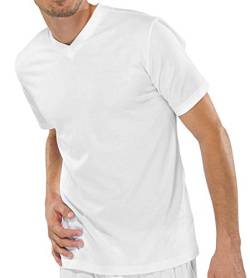 Schiesser 2 Stück American T-Shirt V-Ausschnitt Herren T-Shirt V-Neck - Weiß: Größe: XXL (Gr.8) von Schiesser