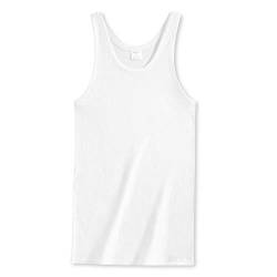 Schiesser 4 Herren Unterhemd Sportjacke Cotton Basic Doppelripp Essential - Weiß: Größe: 6 (Gr. L) von Schiesser
