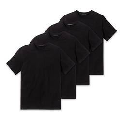 Schiesser 4er Pack American T-Shirt Rundhals Unterhemd - 008150 (5 (M), 4 X Schwarz) von Schiesser