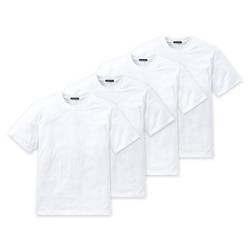 Schiesser 4er Pack American T-Shirt Rundhals Unterhemd - 008150 (8 (XXL), 4 X Weiß) von Schiesser