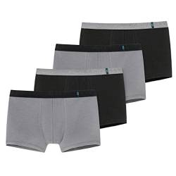 Schiesser 95/5 Shorts - 155587-4er Spar-Pack (8 (XXL), 2 X Schwarz - 2 X Grau) von Schiesser