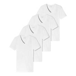 Schiesser - 95/5 - T-Shirt mit V-Ausschnitt - 173982-4er Spar-Pack (9 Weiß) von Schiesser