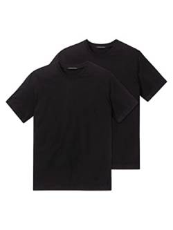 Schiesser American T-Shirt Rundhals Doppelpack Uni schwarz 008150/000 Größe XXL von Schiesser