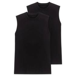 Schiesser American T-Shirt Rundhals Doppelpack Uni schwarz 008150/000 Größe XXXL von Schiesser