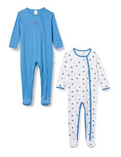 Schiesser Baby-Jungen Multipack 2PACK Anzug mit Fuß Kleinkind-Schlafanzüge, Sortiert 1, 56 von Schiesser