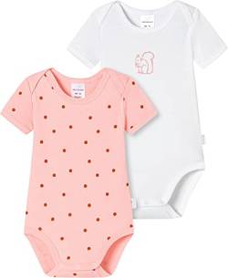 Schiesser Baby-Mädchen Doppelpack Bodies Halbarm Kleinkind Unterwäsche-Satz, weiß rosa, 104 von Schiesser