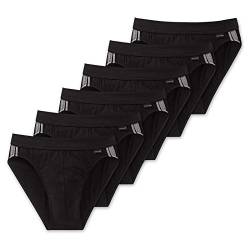 Schiesser Cotton Essentials Stretch Rio Slip - 035110-6er Spar-Pack (6 X Schwarz, XX-Large (Herstellergröße 008)) von Schiesser