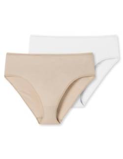 Schiesser Damen 2 Pack Tai Slip Bio Baumwolle-95/5 Organic Unterwäsche, Sortiert 10_180070, 40 (2er Pack) von Schiesser