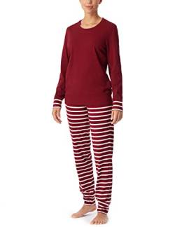 Schiesser Damen Anzug Lang 1 Pyjamaset, Weinrot, 44 von Schiesser