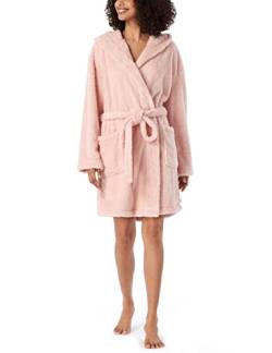 Schiesser Damen Badekåbe blød bamse fleece Bademantel, Rosé, XL EU von Schiesser