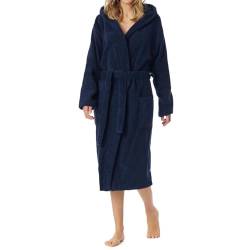 Schiesser Damen Bademantel 128545-815, Gr. 36 / S, Blau (815-navy) von Schiesser