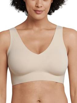 Schiesser Damen Bustier Mit Herausnehmbaren Pads Invisible Soft Sport-BH, Sand_170364, 40 EU von Schiesser