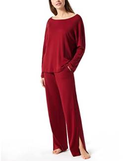 Schiesser Damen Schlafanzug Lang 1 Pyjamaset, Bordeaux, 36 von Schiesser