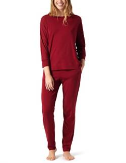 Schiesser Damen Schlafanzug Lang 1 Pyjamaset, Bordeaux I, 36 von Schiesser