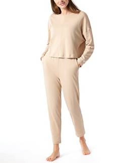 Schiesser Damen Schlafanzug Lang 1 Pyjamaset, Sand, 42 von Schiesser