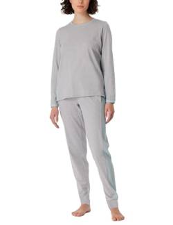 Schiesser Damen Schlafanzug lang Baumwolle-Nightwear Pyjamaset, dunkelgrau-Mel_181242, 42 von Schiesser