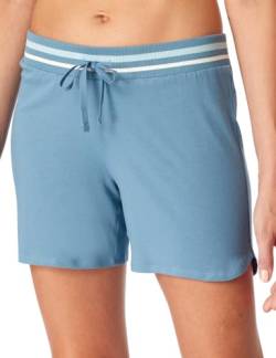 Schiesser Damen Schlafhose kurz Baumwolle Shorty-Mix + Relax Pyjamaunterteil, blaugrau_181191, 40 von Schiesser