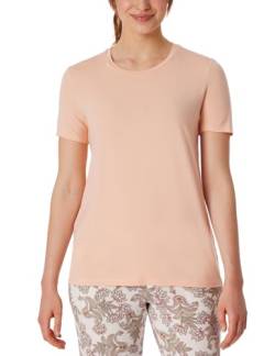 Schiesser Damen Schlafshirt Kurzarm Modal-Mix + Relax Pyjamaoberteil, Peach Whip_175475, 38 von Schiesser