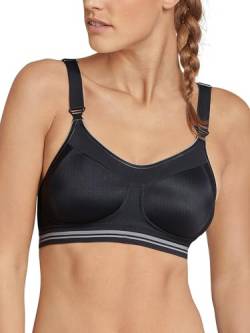 Schiesser Damen Sport BH Bra High Impact - 172739, Farbe:schwarz, Größe BH:70C von Schiesser