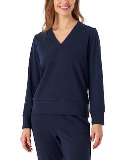 Schiesser Damen Sweatshirt Schlafshirt warm und kuschelig Lounge-Mix + Relax, dunkelblau, 44 von Schiesser