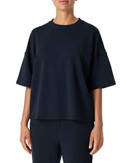 Schiesser Damen T-Shirt Pyjamaoberteil, dunkelblau, 38 von Schiesser