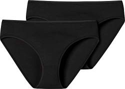 Schiesser Damen Tai (2er Pack) Slip, Schwarz (schwarz 000), 40 (Herstellergröße: 040) von Schiesser