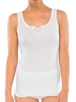 Schiesser Damen Trägertop (2er Pack) Unterhemd, Weiß (Weiss 100), 48 von Schiesser