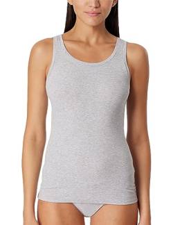 Schiesser Damen Trägertop Unterhemd Organic Cotton-Pure Rib Unterwäsche, grau-Mel_179886, 40 von Schiesser