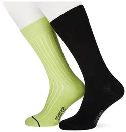 Schiesser Herren 2 Pack Herrensocken Klassische Socken, Limette, 39/42 von Schiesser