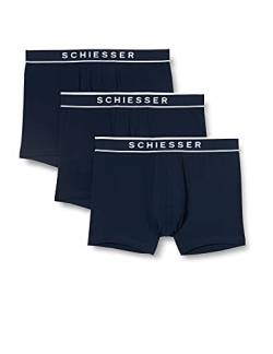 Schiesser Herren 3 Pack Boxershorts - 95/5 Organic, Dunkelblau_173983, XL EU von Schiesser