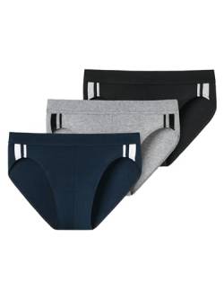 Schiesser Herren 3 PACK Slip Softbund und Streifen Bio Baumwolle - 95/5 Organic von Schiesser