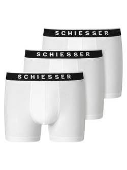 Schiesser Herren 3 Pack Boxershorts - 95/5 Organic, Weiss_173983, XXL EU von Schiesser