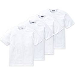 Schiesser Herren American T-Shirt Rundhals - 008150-4er Spar-Pack (L (Gr.6), 4 X Weiß) von Schiesser