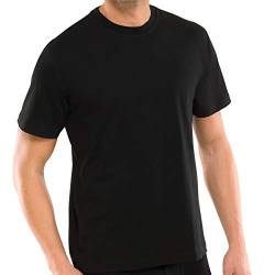 Schiesser Herren American T- Shirts mit Rundhals, 2er Pack (XL / (7), schwarz) von Schiesser