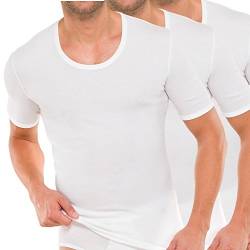 Schiesser Herren Cotton Essentials Feinripp Shirt 1/2 Arm - 205145-3er Pack (5 (M), 3 X Weiß) von Schiesser