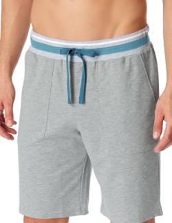 Schiesser Herren Kurze Schlafhose Sweat-Mix + Relax Pyjamaunterteil, grau-Mel_181187, 48 von Schiesser