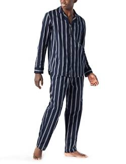 Schiesser Herren Pyjama Lang Pyjamaset, dunkelblau, 58 von Schiesser