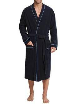 Schiesser Herren Reisemantel Bademantel, Blau (815-navy), 52 EU von Schiesser