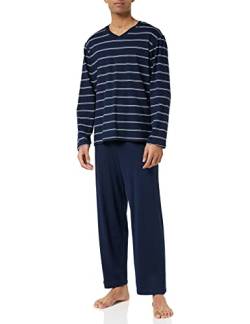 Schiesser Herren Schlafanzug lang - Nightwear Set, Dunkelblau_159622, 52 von Schiesser