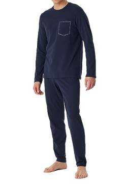 Schiesser Herren Schlafanzug lang-Nightwear Set Pyjamaset, Nachtblau_180259, 48/ S von Schiesser