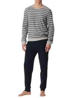 Schiesser Herren Schlafanzug lang warme und weiche Winterware-Kord Pyjamaset, grau-Mel, 48 von Schiesser