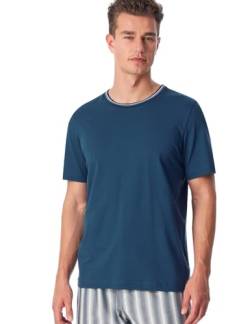 Schiesser Herren Schlafshirt Kurzarm Rundhals-Mix + Relax Pyjamaoberteil, Admiral_181184, 48 von Schiesser