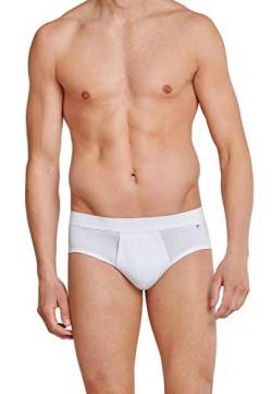 Schiesser Herren Slip Midi-Slip mit Eingriff Long Life Cotton - 172470, Größe Herren:5, Farbe:Weiss von Schiesser