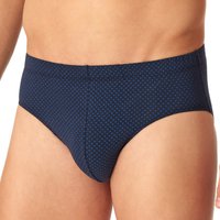 Schiesser Herren Slip blau Baumwolle Gemustert von Schiesser