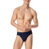 Schiesser Herren Slip blau Baumwolle unifarben von Schiesser