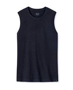 Schiesser Herren Tank Top Unterhemd 0/0 ohne Arm Rundhals - 164104, Größe Herren:5, Farbe:Blauschwarz von Schiesser